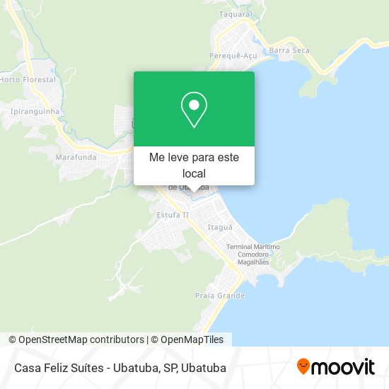 Casa Feliz Suítes - Ubatuba, SP mapa