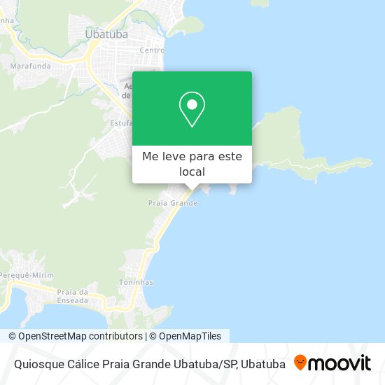 Quiosque Cálice Praia Grande Ubatuba / SP mapa