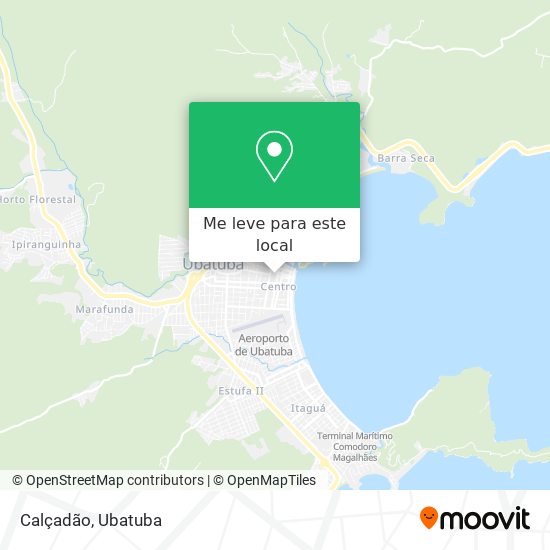 Calçadão mapa