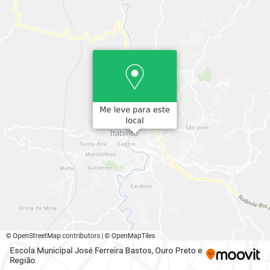 Escola Municipal José Ferreira Bastos mapa