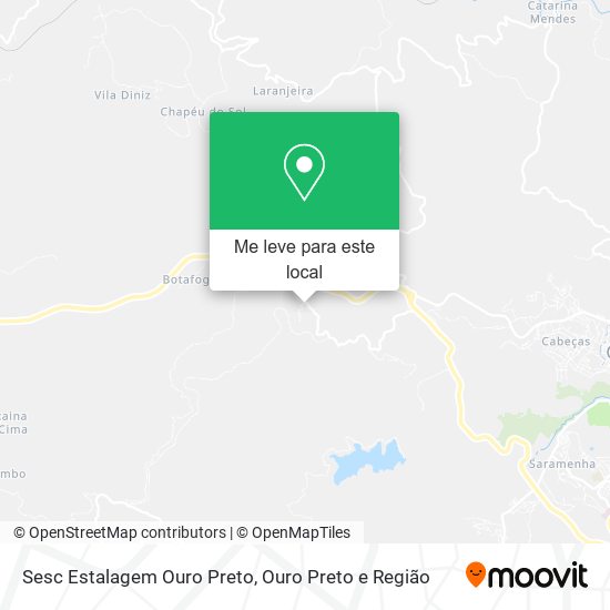 Sesc Estalagem Ouro Preto mapa