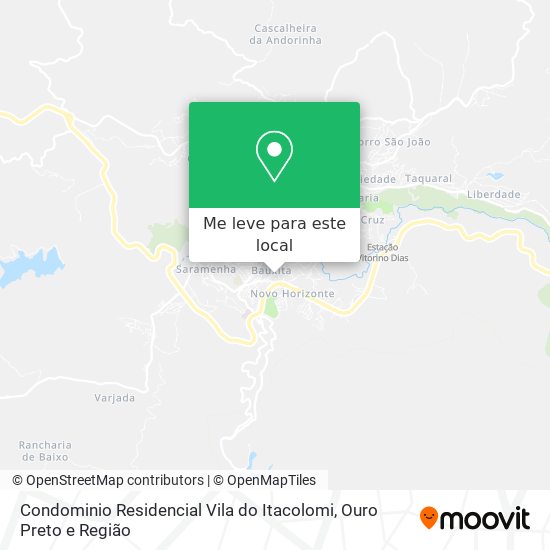 Condominio Residencial Vila do Itacolomi mapa