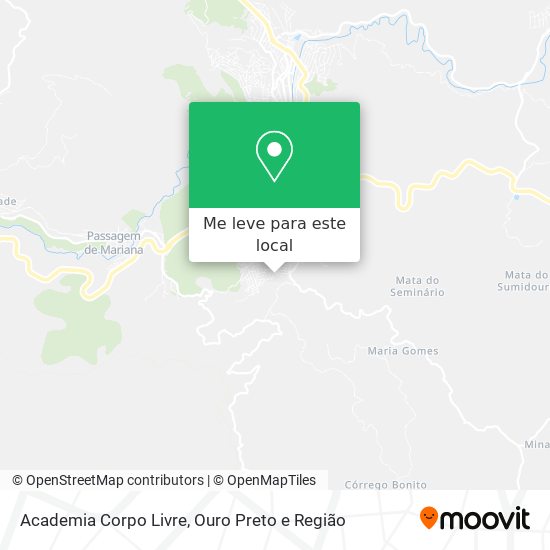Academia Corpo Livre mapa