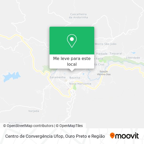 Centro de Convergência Ufop mapa