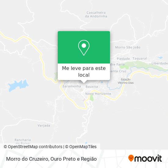 Morro do Cruzeiro mapa