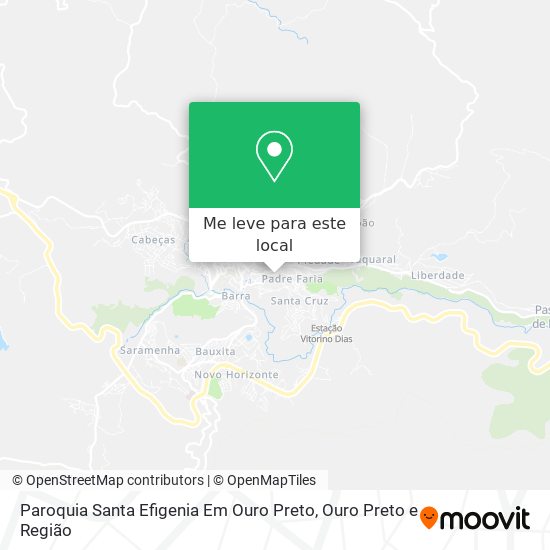 Paroquia Santa Efigenia Em Ouro Preto mapa