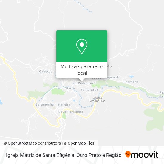 Igreja Matriz de Santa Efigênia mapa