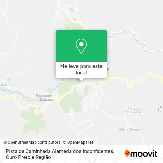 Pista de Caminhada Alameda dos Inconfidentes mapa