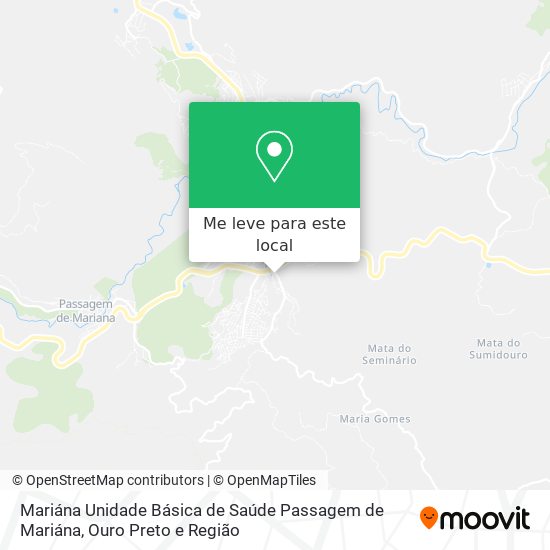 Mariána Unidade Básica de Saúde Passagem de Mariána mapa