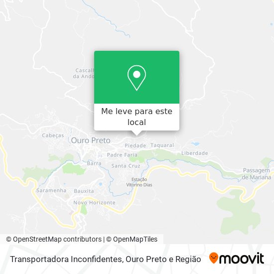 Transportadora Inconfidentes mapa