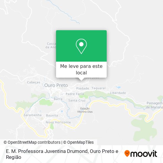 E. M. Professora Juventina Drumond mapa