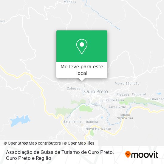 Associação de Guias de Turismo de Ouro Preto mapa