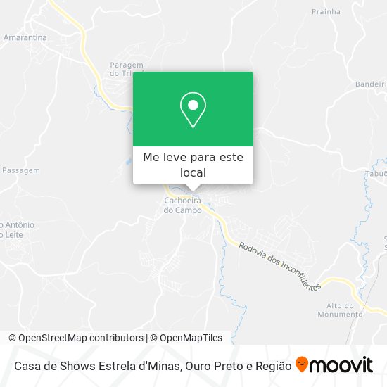 Casa de Shows Estrela d'Minas mapa
