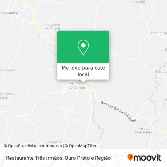 Restaurante Três Irmãos mapa