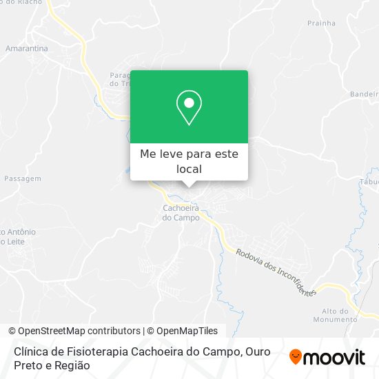 Clínica de Fisioterapia Cachoeira do Campo mapa