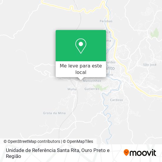 Unidade de Referência Santa Rita mapa