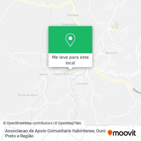 Associacao de Apoio Comunitario Itabiritense mapa