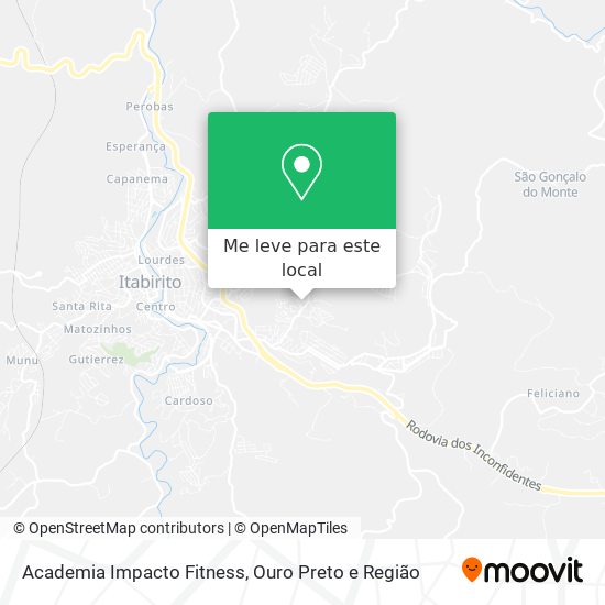 Academia Impacto Fitness mapa