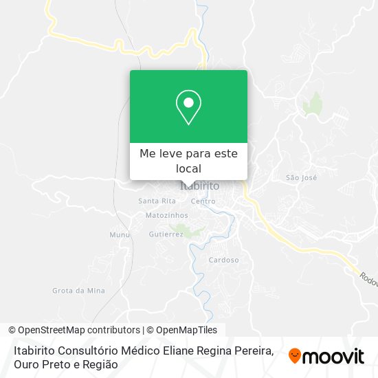 Itabirito Consultório Médico Eliane Regina Pereira mapa