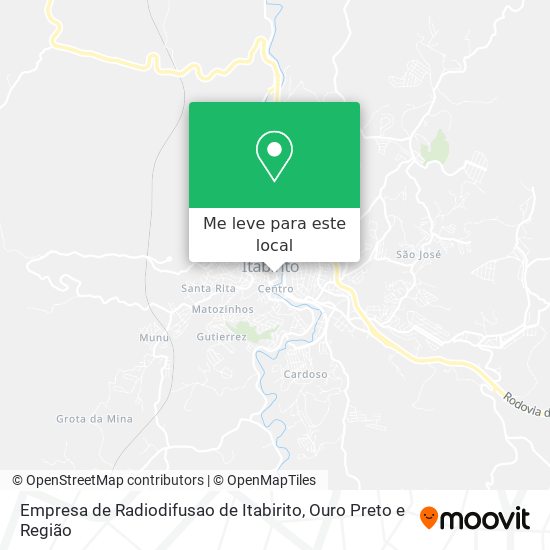 Empresa de Radiodifusao de Itabirito mapa