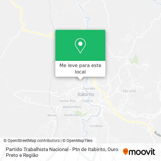 Partido Trabalhista Nacional - Ptn de Itabirito mapa