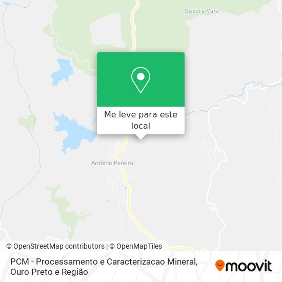 PCM - Processamento e Caracterizacao Mineral mapa