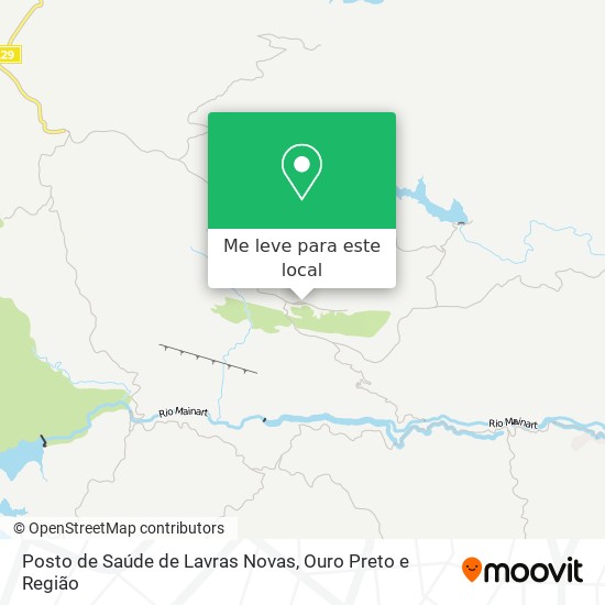 Posto de Saúde de Lavras Novas mapa