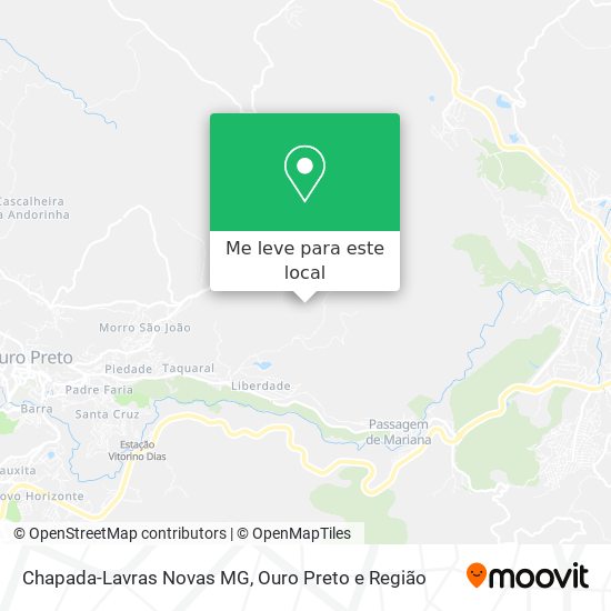 Chapada-Lavras Novas MG mapa