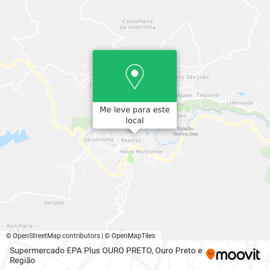 Supermercado EPA Plus OURO PRETO mapa