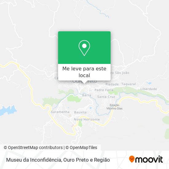 Museu da Inconfidência mapa