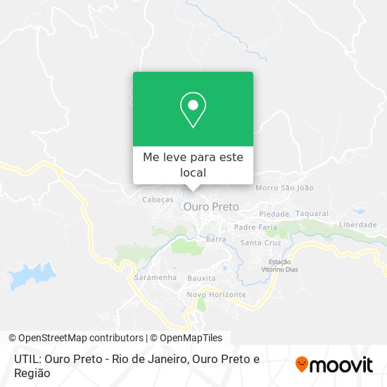 UTIL: Ouro Preto - Rio de Janeiro mapa