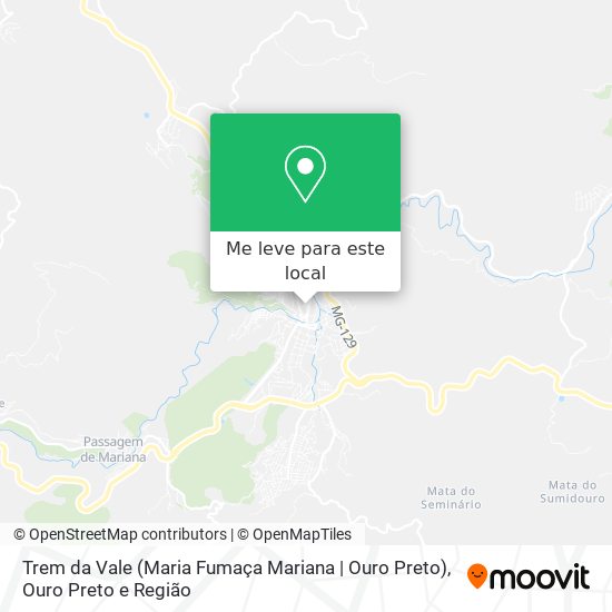 Trem da Vale (Maria Fumaça Mariana | Ouro Preto) mapa