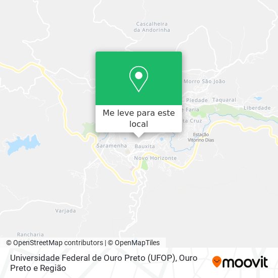 Universidade Federal de Ouro Preto (UFOP) mapa