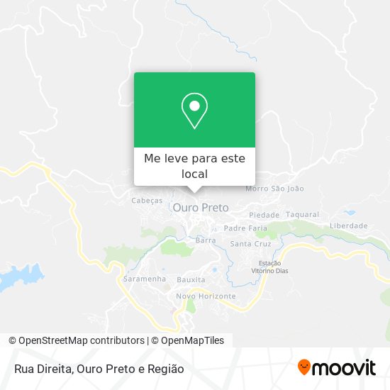 Rua Direita mapa