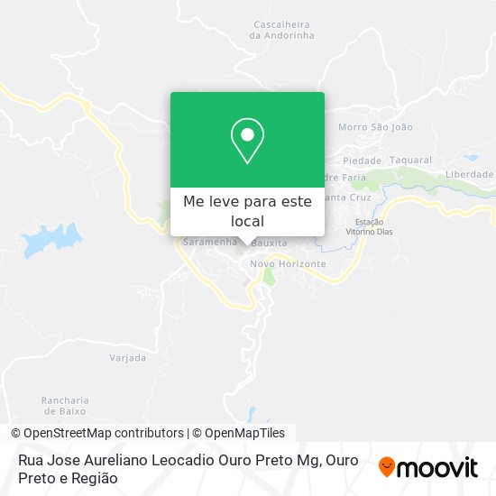 Rua Jose Aureliano Leocadio Ouro Preto Mg mapa