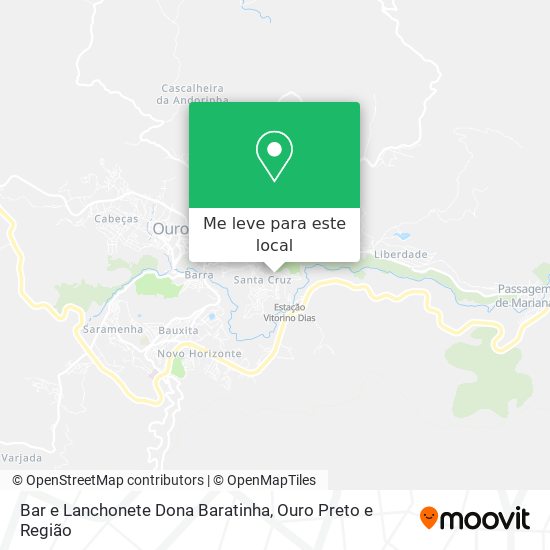 Bar e Lanchonete Dona Baratinha mapa