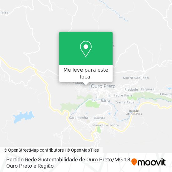 Partido Rede Sustentabilidade de Ouro Preto / MG 18 mapa