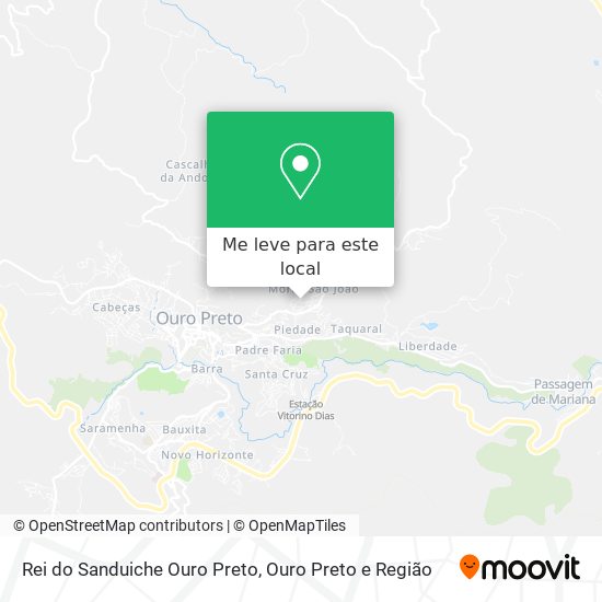 Rei do Sanduiche Ouro Preto mapa