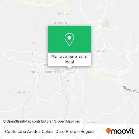 Confeitaria Aredes Cakes mapa