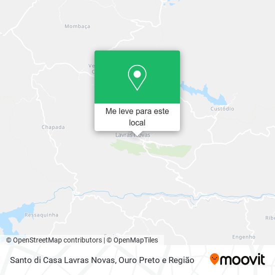 Santo di Casa Lavras Novas mapa