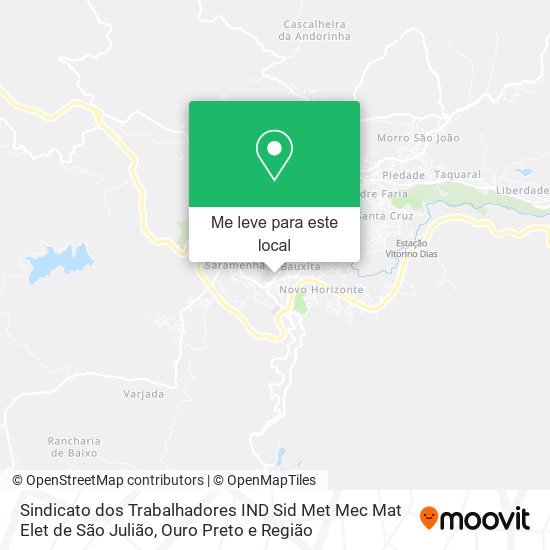 Sindicato dos Trabalhadores IND Sid Met Mec Mat Elet de São Julião mapa