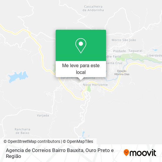 Agencia de Correios Bairro Bauxita mapa