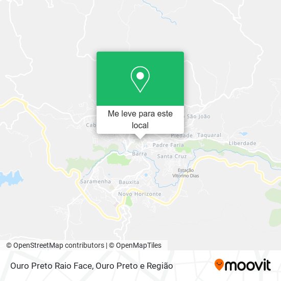 Ouro Preto Raio Face mapa