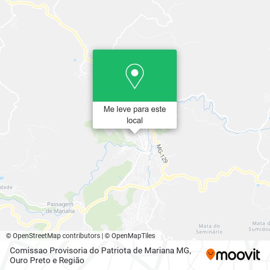 Comissao Provisoria do Patriota de Mariana MG mapa