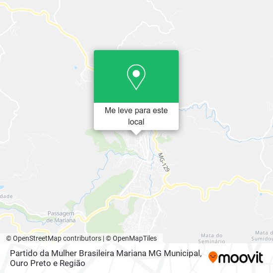 Partido da Mulher Brasileira Mariana MG Municipal mapa