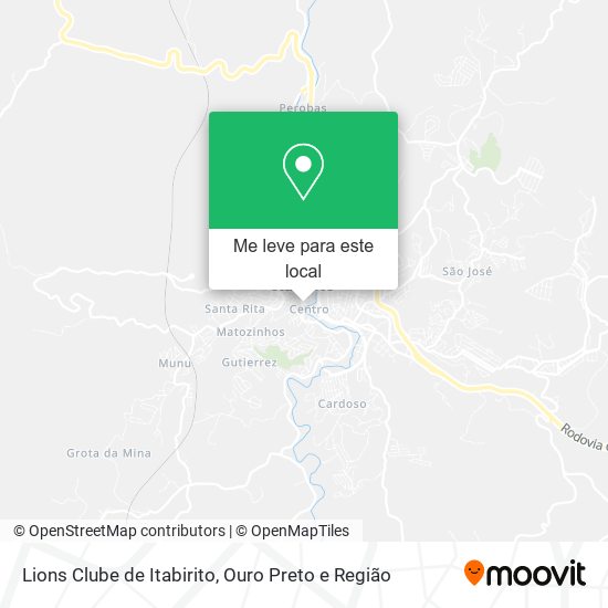 Lions Clube de Itabirito mapa