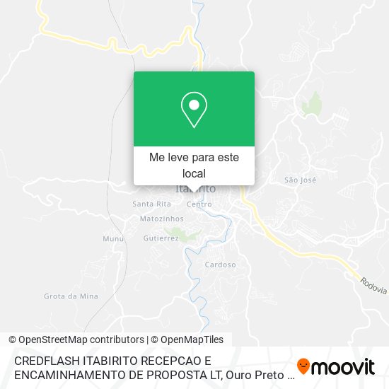 CREDFLASH ITABIRITO RECEPCAO E ENCAMINHAMENTO DE PROPOSTA LT mapa