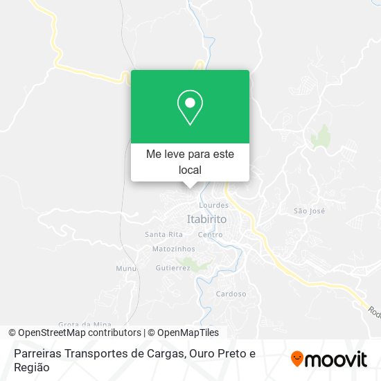 Parreiras Transportes de Cargas mapa