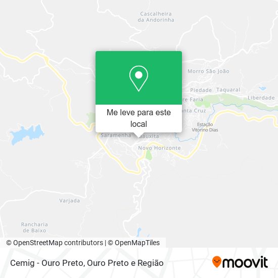 Cemig - Ouro Preto mapa