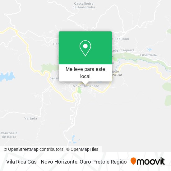 Vila Rica Gás - Novo Horizonte mapa